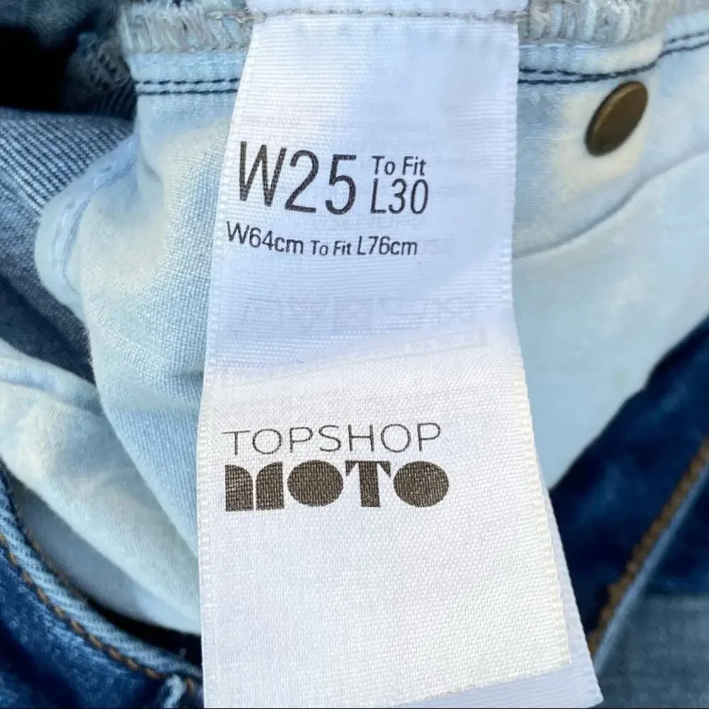 Topshop Moto New Baxter Jeans Mid Rise W25 L30